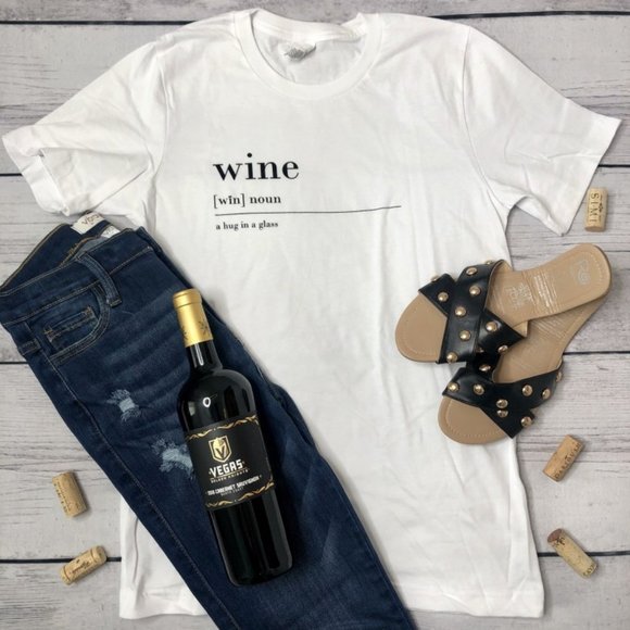 Kissed Apparel Tops - Wine Graphic Tee